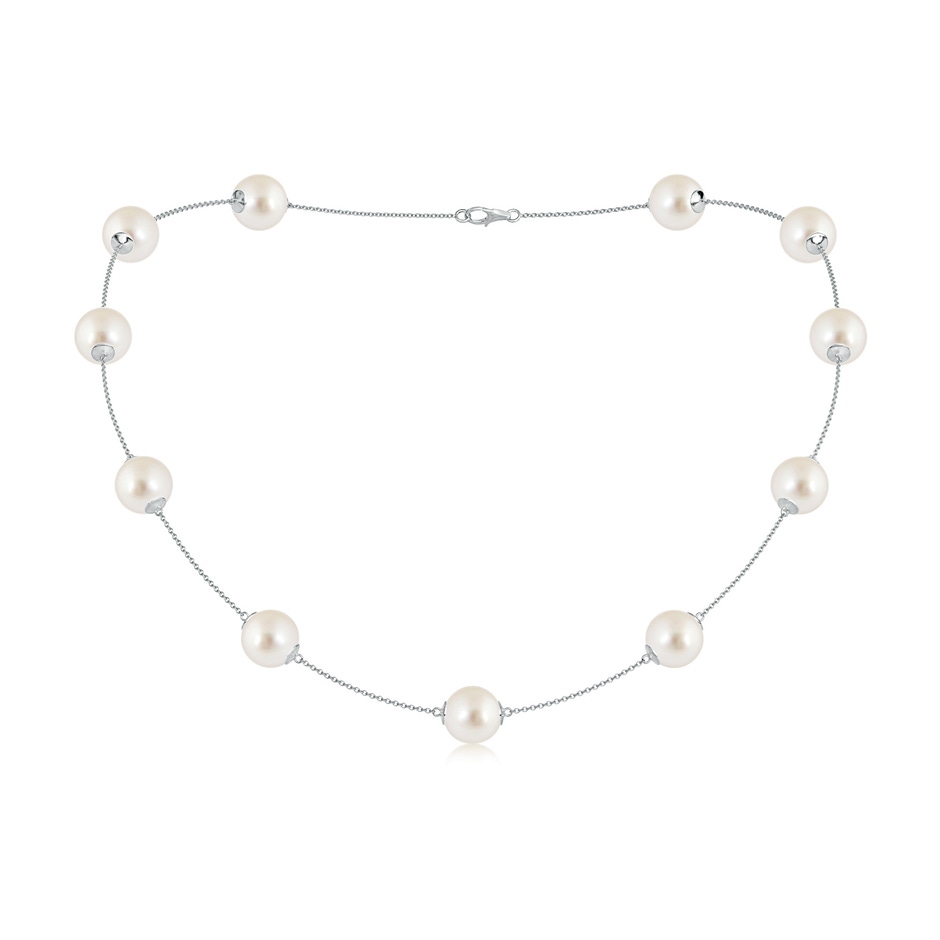 10-10.5mm AAAA 18" South Sea Pearl Dewdrop Necklace in White Gold 