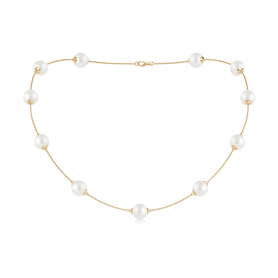 9-9.5mm AA 18" South Sea Pearl Dewdrop Necklace in Yellow Gold 