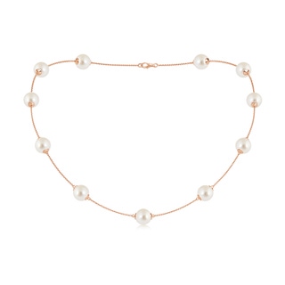 9-9.5mm AAAA 18" South Sea Pearl Dewdrop Necklace in Rose Gold