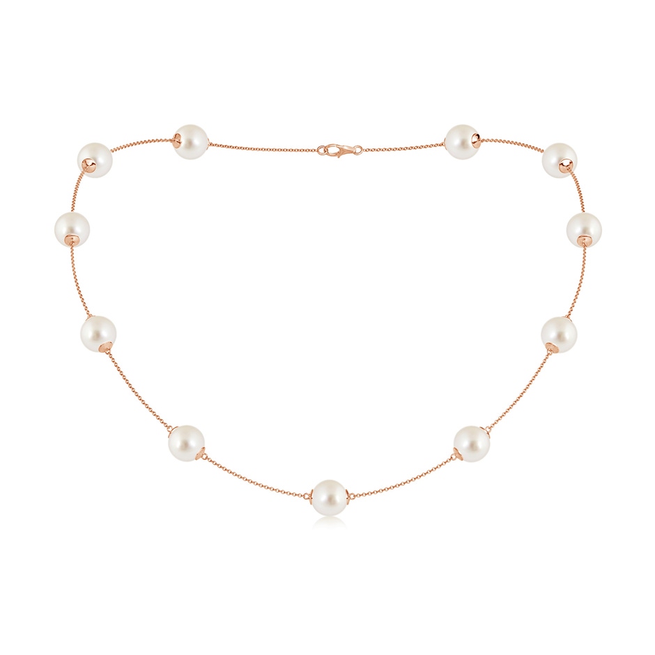 9-9.5mm AAAA 18" South Sea Pearl Dewdrop Necklace in Rose Gold 