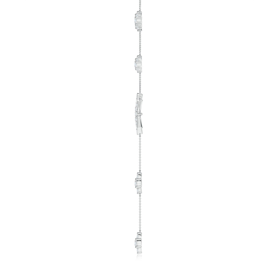 2.2mm GVS2 Diamond Starburst Lariat Style Necklace in White Gold side-1