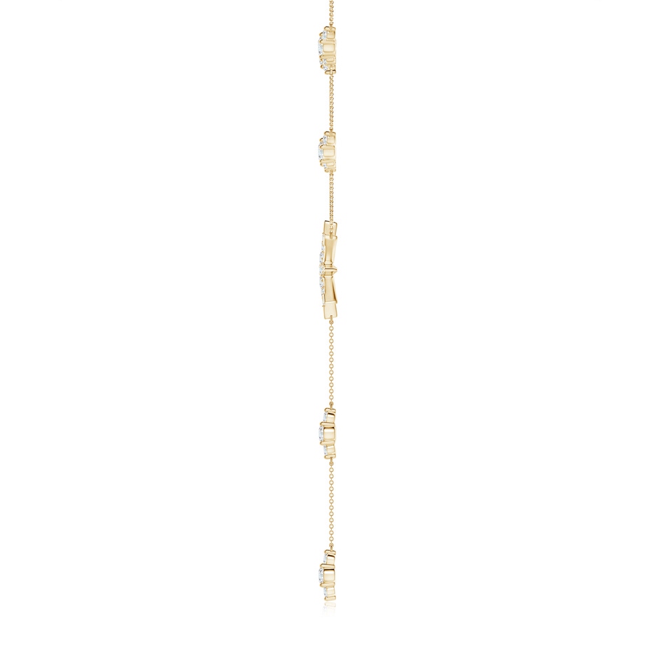 2.2mm GVS2 Diamond Starburst Lariat Style Necklace in Yellow Gold side-1