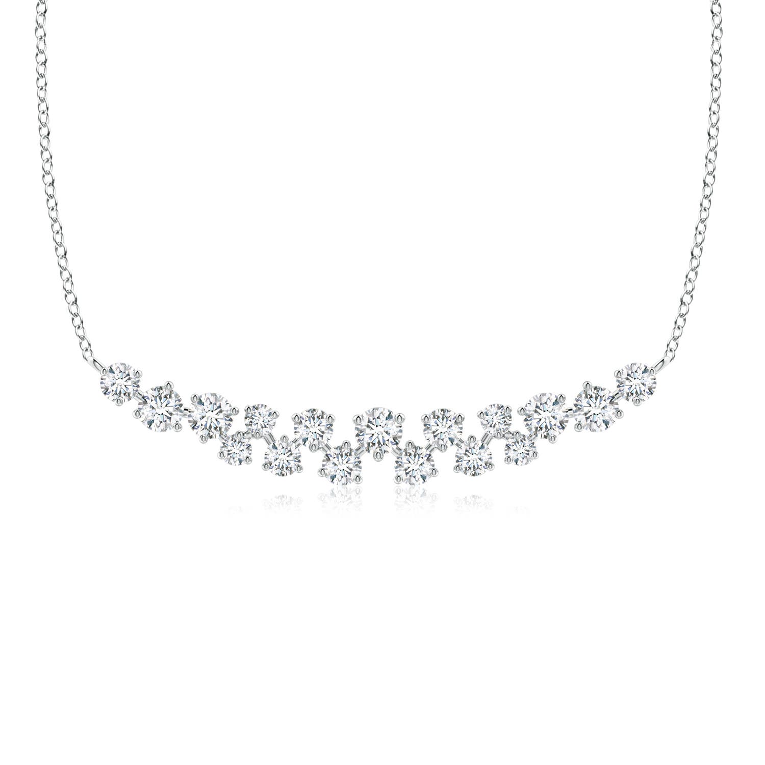 3mm gvs2 diamond p950 platinum necklace
