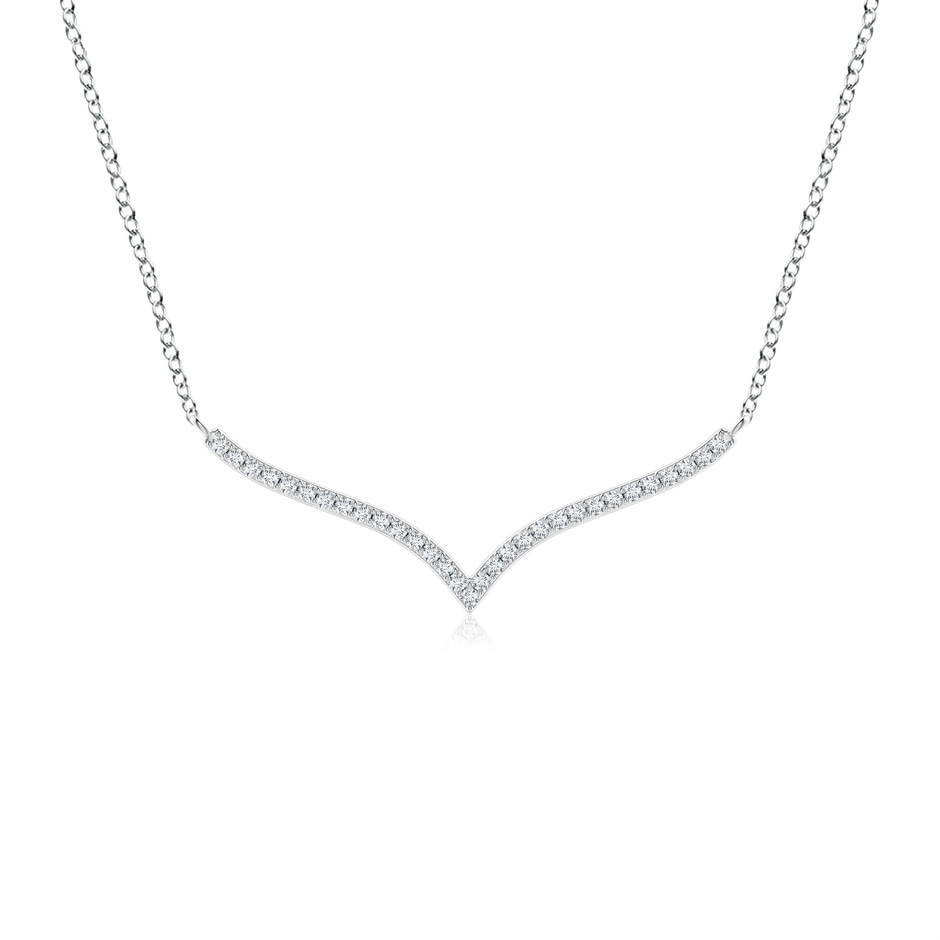1.25mm GVS2 Prong-Set Diamond Curved Necklace in P950 Platinum 