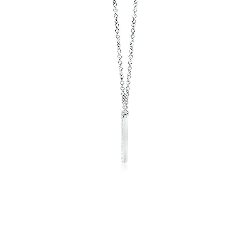 1.25mm GVS2 Prong-Set Diamond Curved Necklace in P950 Platinum side 1
