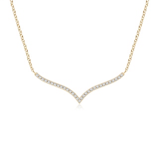 1.25mm GVS2 Prong-Set Diamond Curved Necklace in Yellow Gold