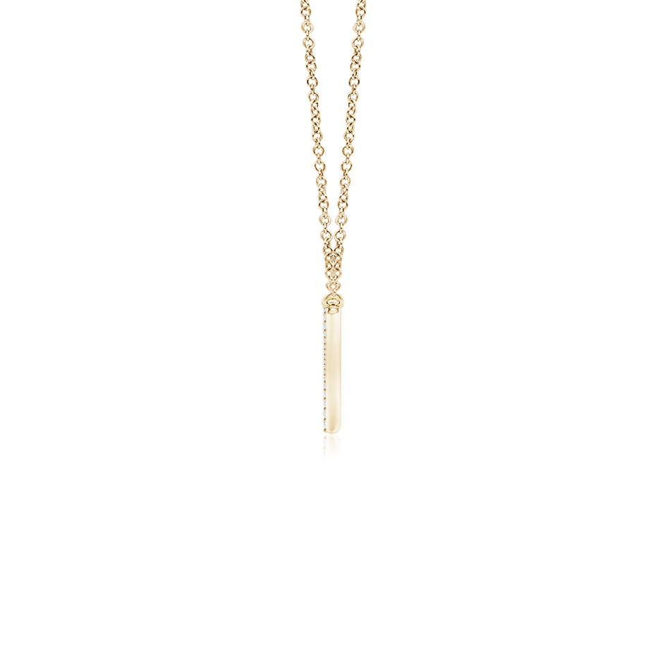 1.25mm GVS2 Prong-Set Diamond Curved Necklace in Yellow Gold side 1