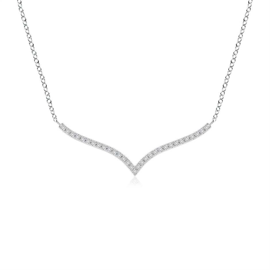 1.25mm HSI2 Prong-Set Diamond Curved Necklace in White Gold 