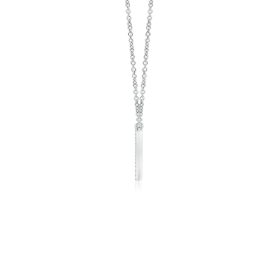 1.25mm HSI2 Prong-Set Diamond Curved Necklace in White Gold side 1