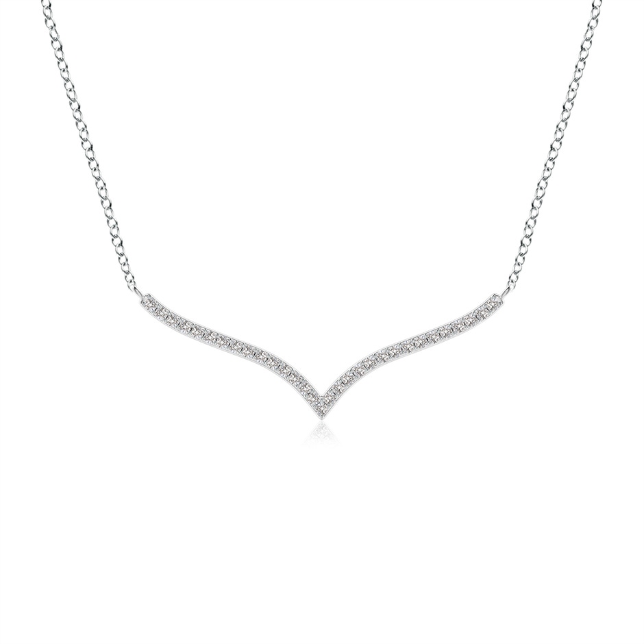 1.25mm IJI1I2 Prong-Set Diamond Curved Necklace in P950 Platinum 