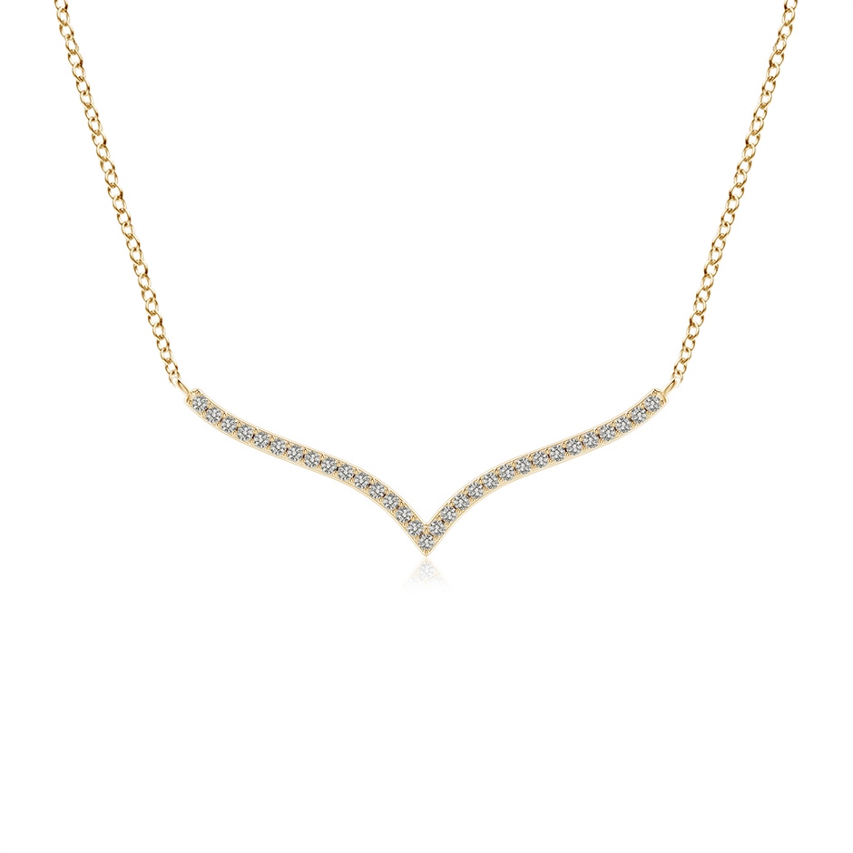 1.25mm KI3 Prong-Set Diamond Curved Necklace in Yellow Gold 