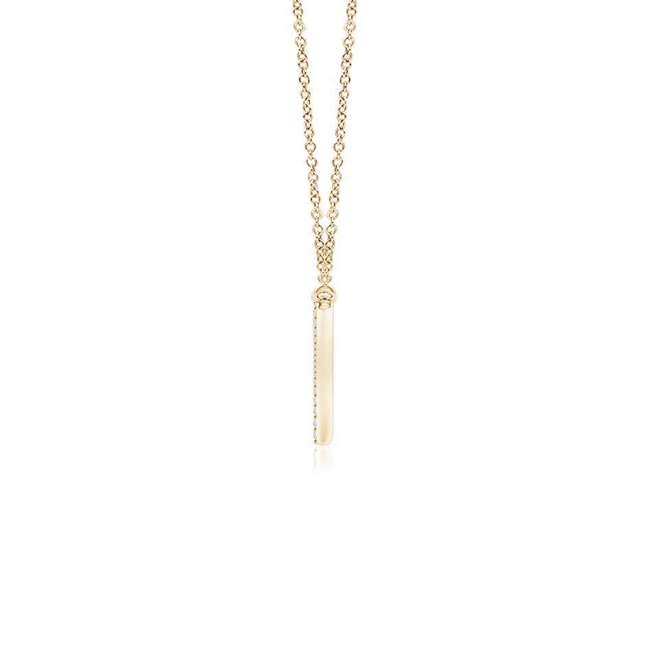 1.4mm IJI1I2 Prong-Set Diamond Curved Necklace in Yellow Gold side 1