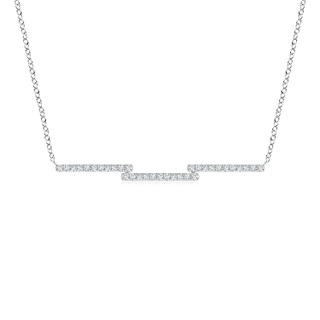 1.25mm GVS2 Diamond Step Bar Necklace in White Gold