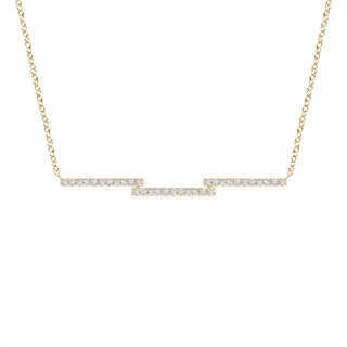 1.25mm GVS2 Diamond Step Bar Necklace in Yellow Gold