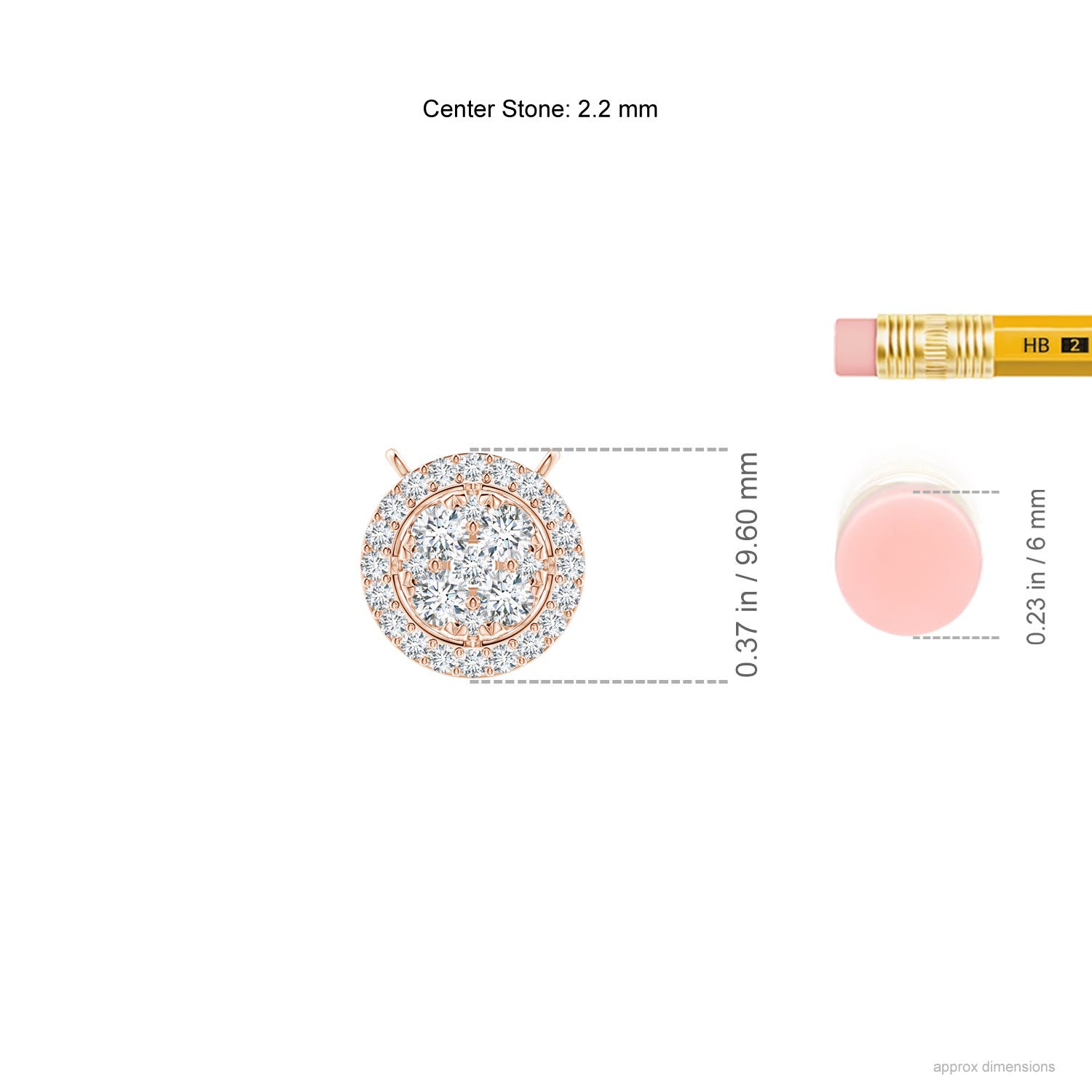 G, VS2 / 0.34 CT / 14 KT Rose Gold