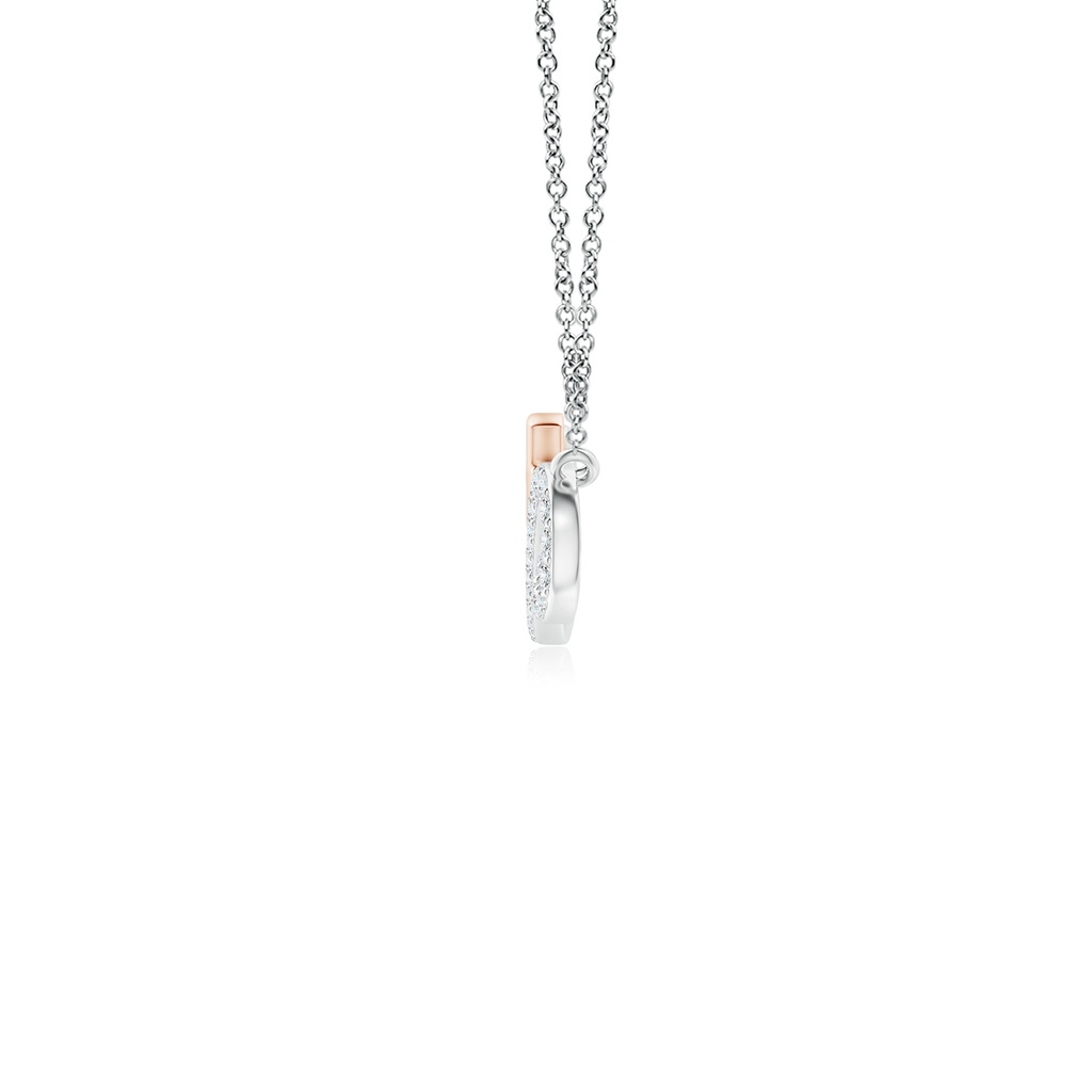 1.1mm GVS2 Diamond Horizontal Infinity Cross Pendant in Two Tone Gold in White Gold Rose Gold - side_1
