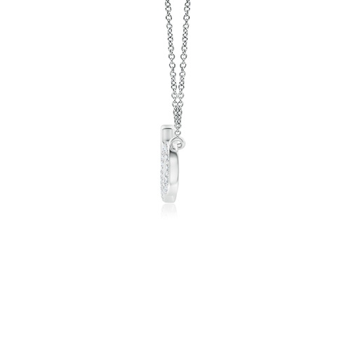 1.2mm GVS2 Diamond Horizontal Infinity Cross Pendant in Two Tone Gold in White Gold