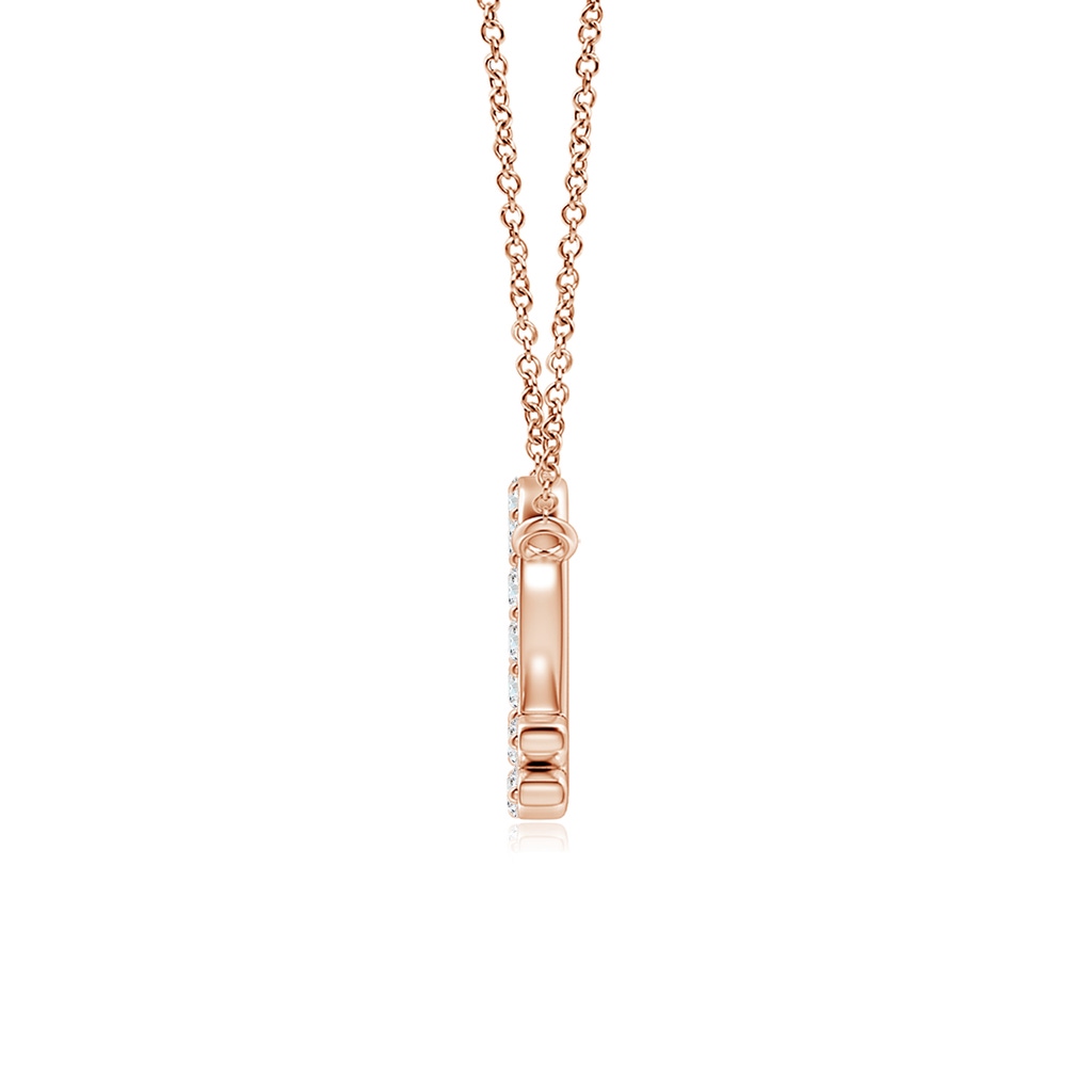 0.9mm GVS2 Diamond Libra Zodiac Sign Pendant in Rose Gold - side_1