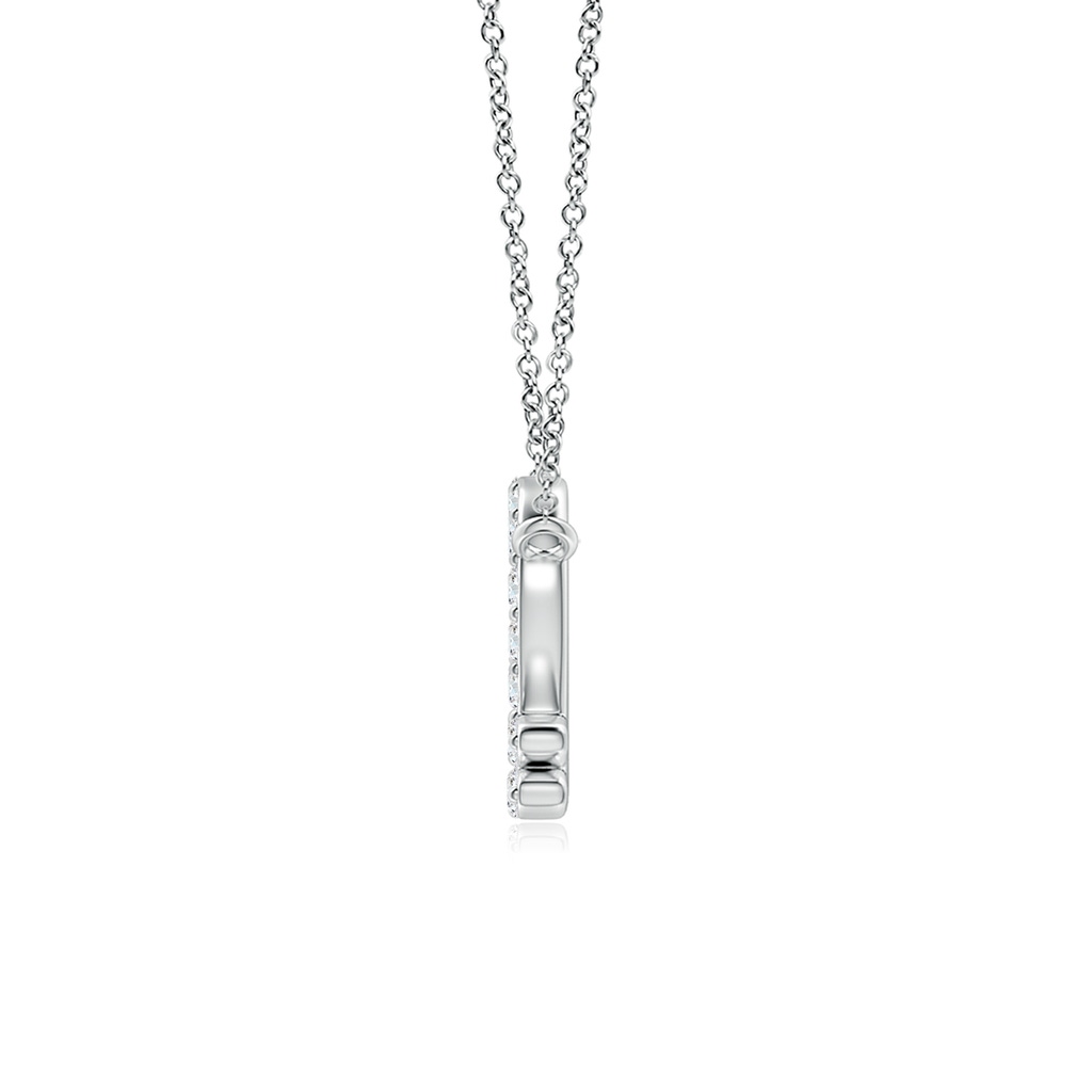 0.9mm GVS2 Diamond Libra Zodiac Sign Pendant in White Gold - side_1