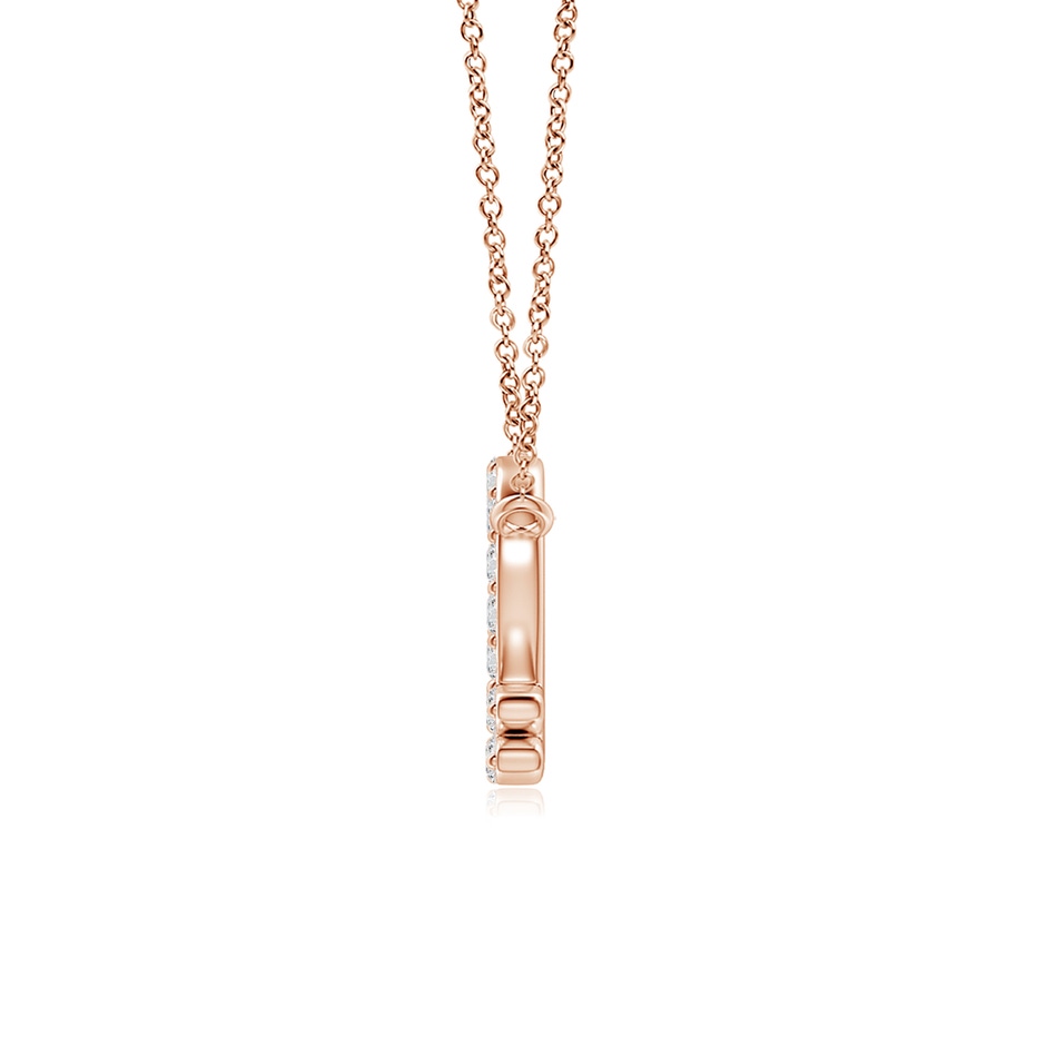 0.9mm HSI2 Diamond Libra Zodiac Sign Pendant in Rose Gold side-1