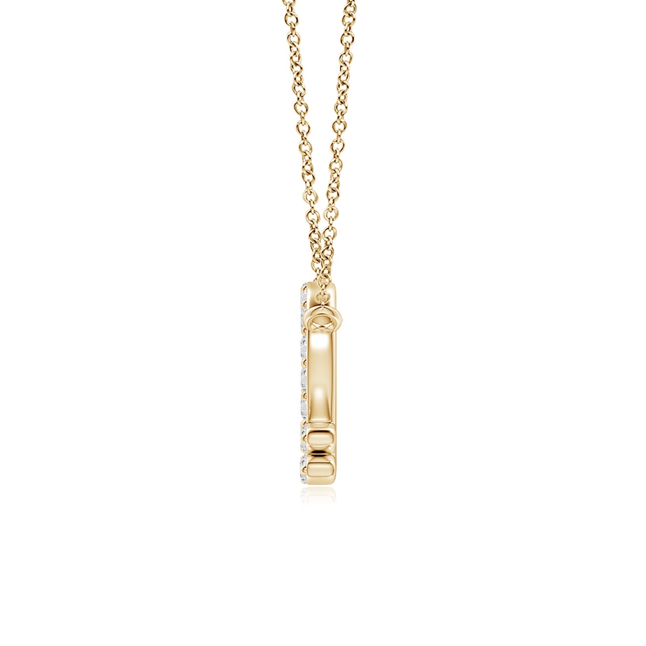 0.9mm HSI2 Diamond Libra Zodiac Sign Pendant in Yellow Gold side-1
