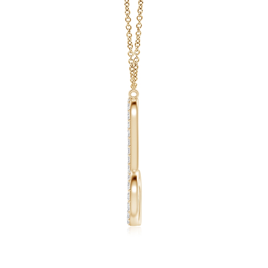 1.05mm HSI2 Diamond Capricorn Zodiac Sign Pendant in Yellow Gold side-1