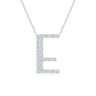 1.15mm GVS2 Modern Deco Diamond Capital "E" Initial Pendant in P950 Platinum