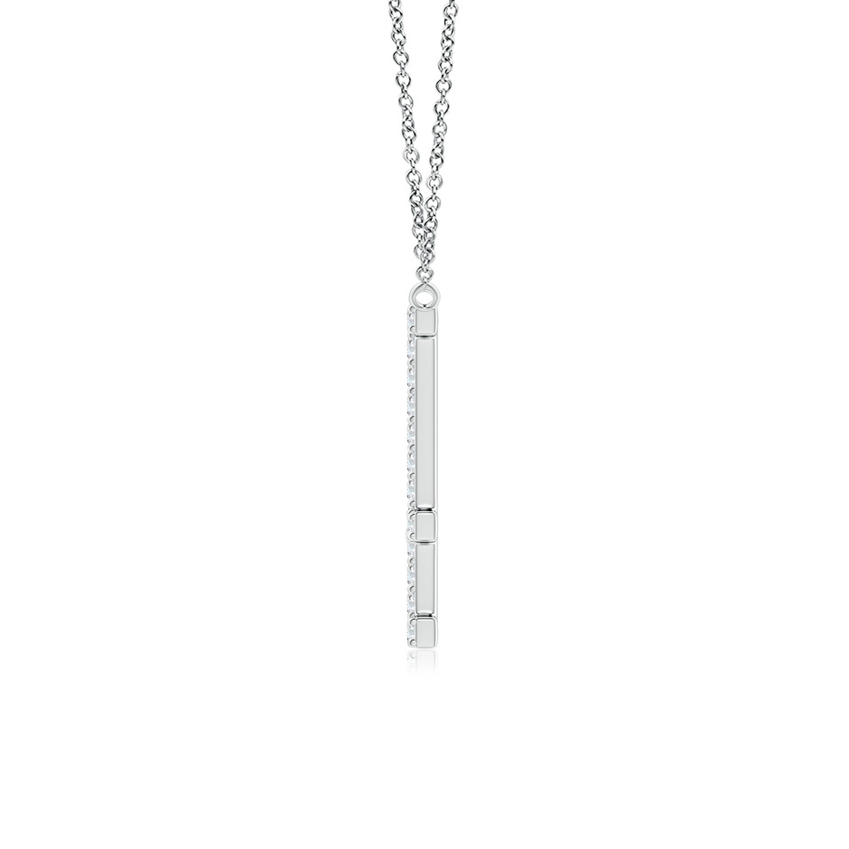 1.15mm GVS2 Modern Deco Diamond Capital "E" Initial Pendant in P950 Platinum side-1