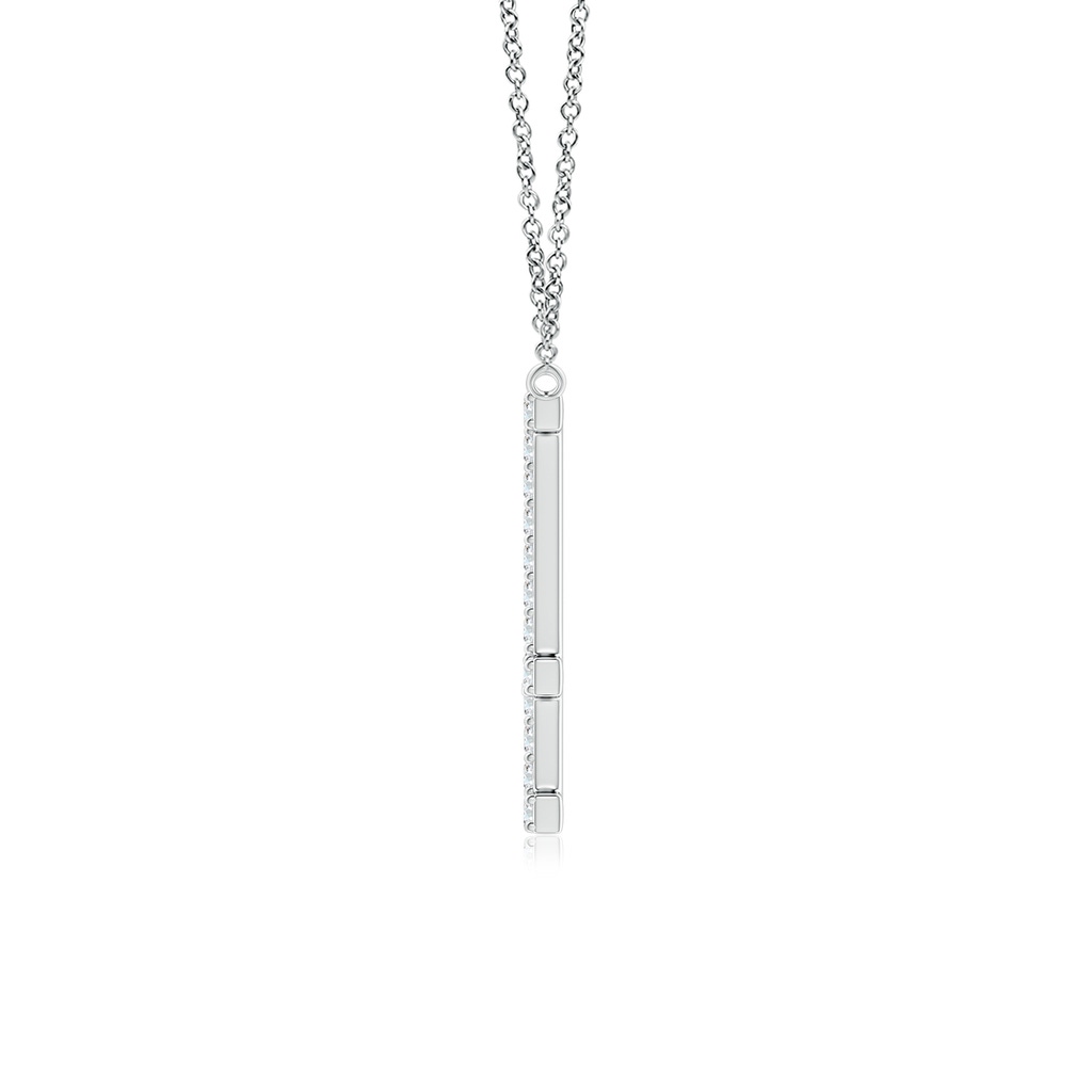 1.15mm GVS2 Modern Deco Diamond Capital "E" Initial Pendant in White Gold - side_1