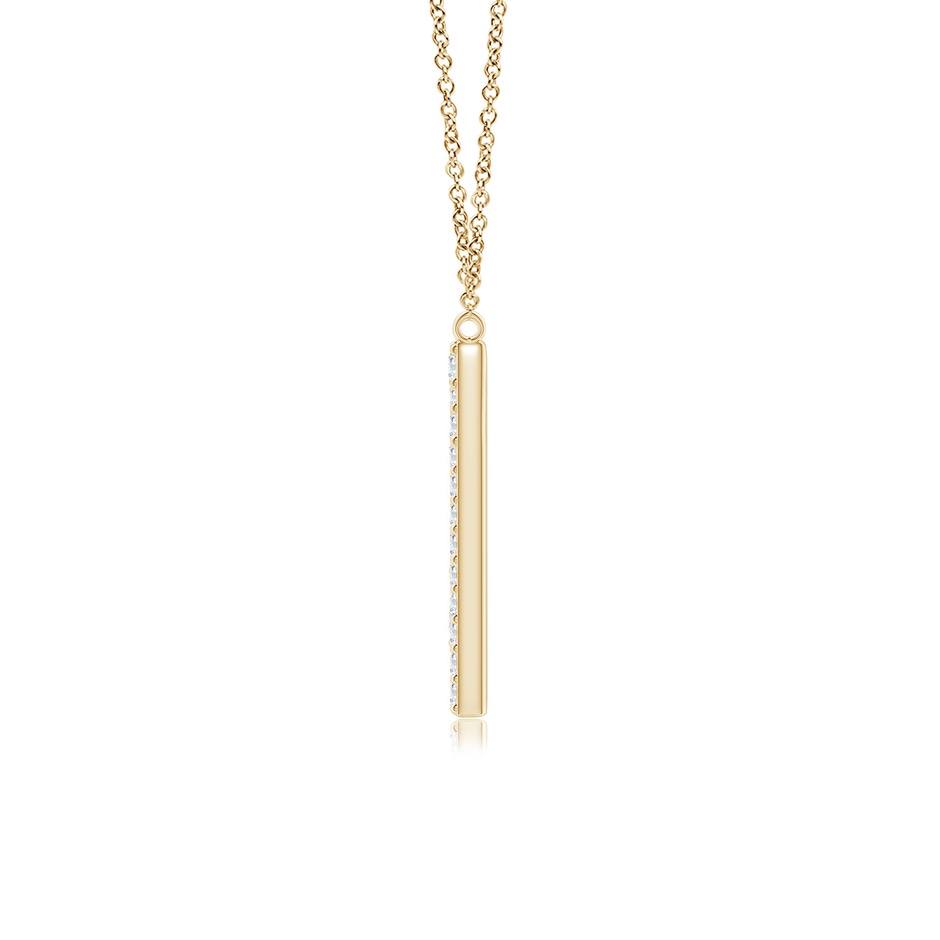 1.5mm GVS2 Modern Deco Diamond Capital "M" Initial Pendant in Yellow Gold side-1