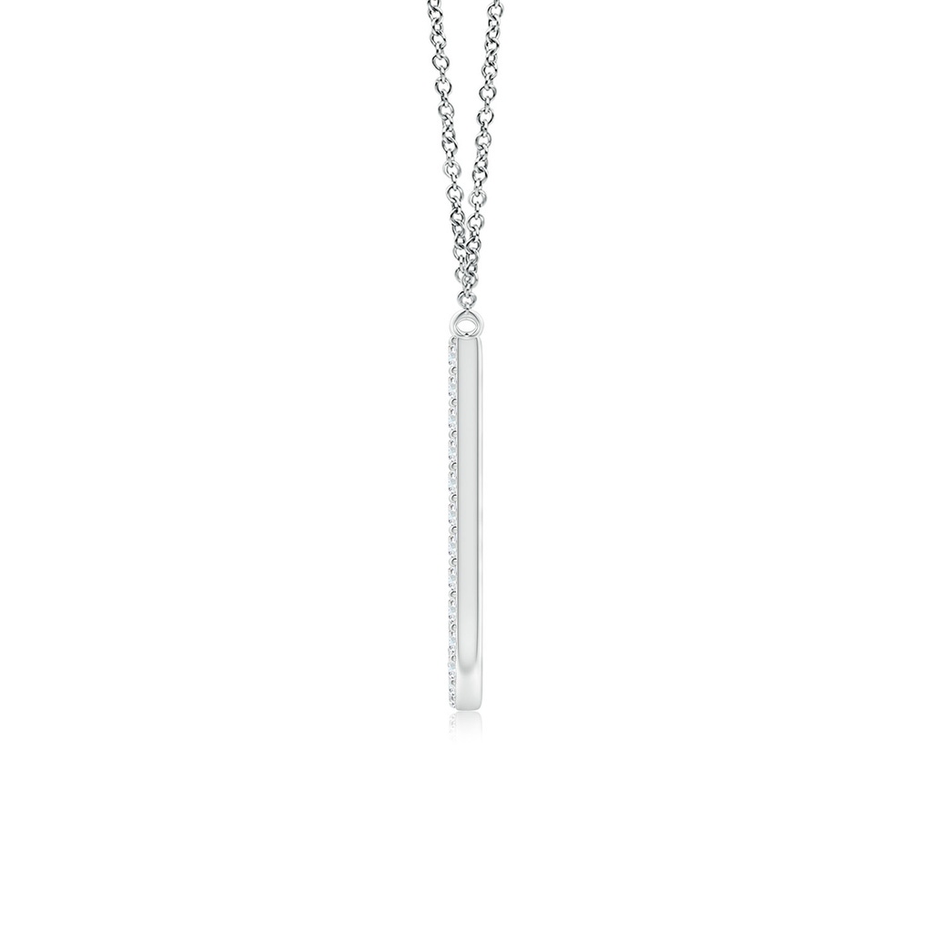 1.15mm GVS2 Modern Deco Diamond Capital "U" Initial Pendant in P950 Platinum - side_1