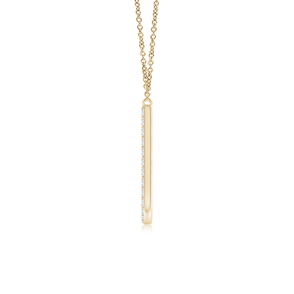 1.15mm GVS2 Modern Deco Diamond Capital "U" Initial Pendant in Yellow Gold side-1