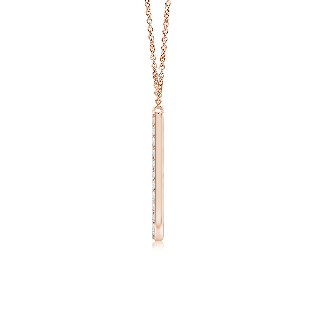 1.15mm HSI2 Modern Deco Diamond Capital "U" Initial Pendant in Rose Gold - side_1