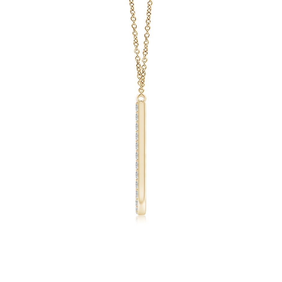 1.15mm KI3 Modern Deco Diamond Capital "U" Initial Pendant in Yellow Gold side-1