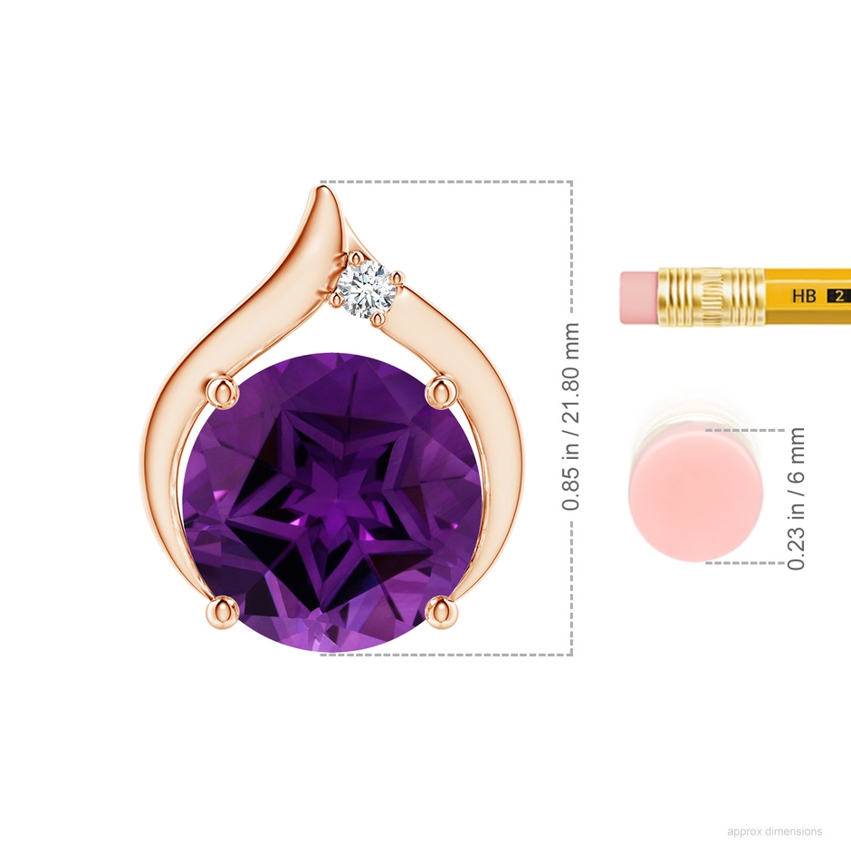 13.99x13.90x9.21mm AAAA FC_SP0990AMD_H-RGE-AAAA-13.99x13.90x9.21 in 18K Rose Gold ruler