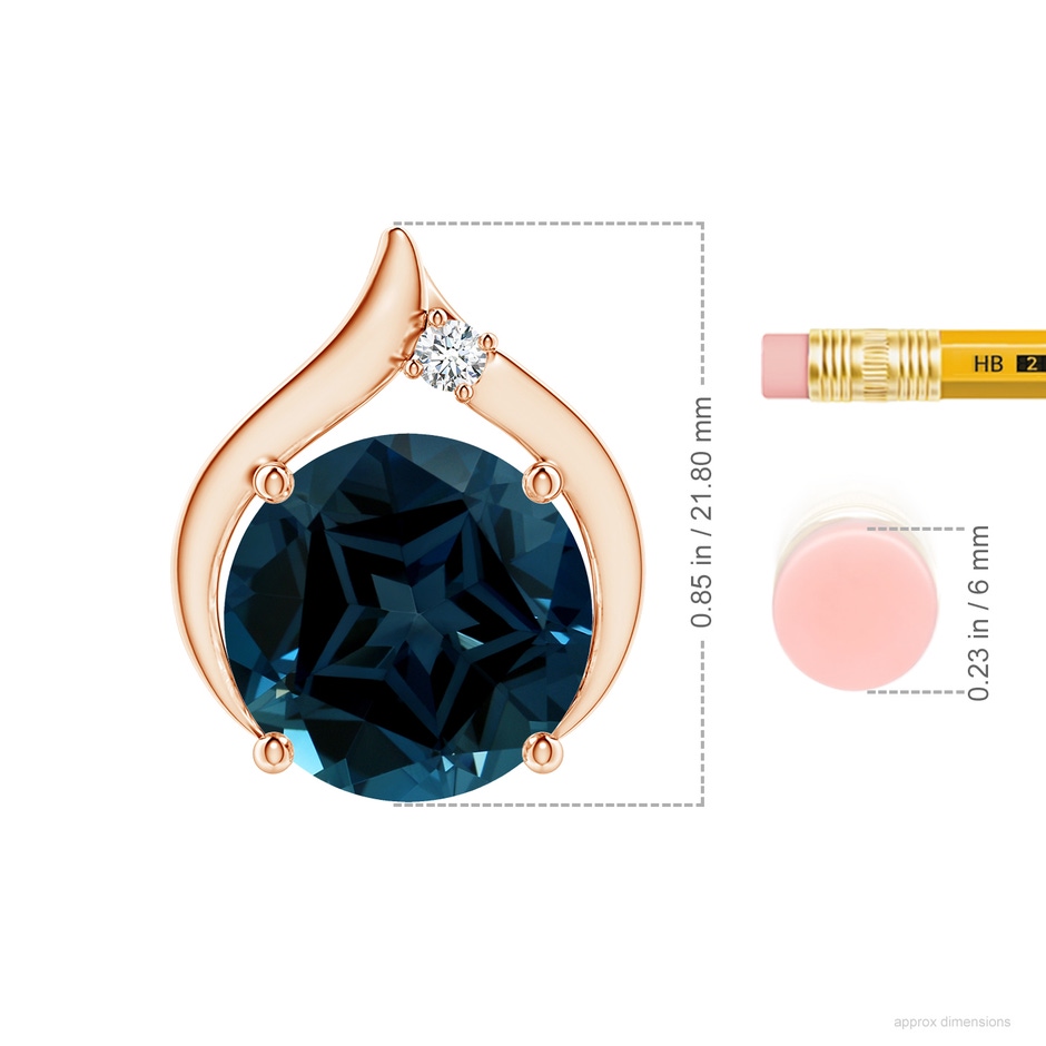 14.05x13.95x8.60mm AAAA FC_SP0990LBTD_H-RGE-AAAA-14.05x13.95x8.60 in 18K Rose Gold ruler