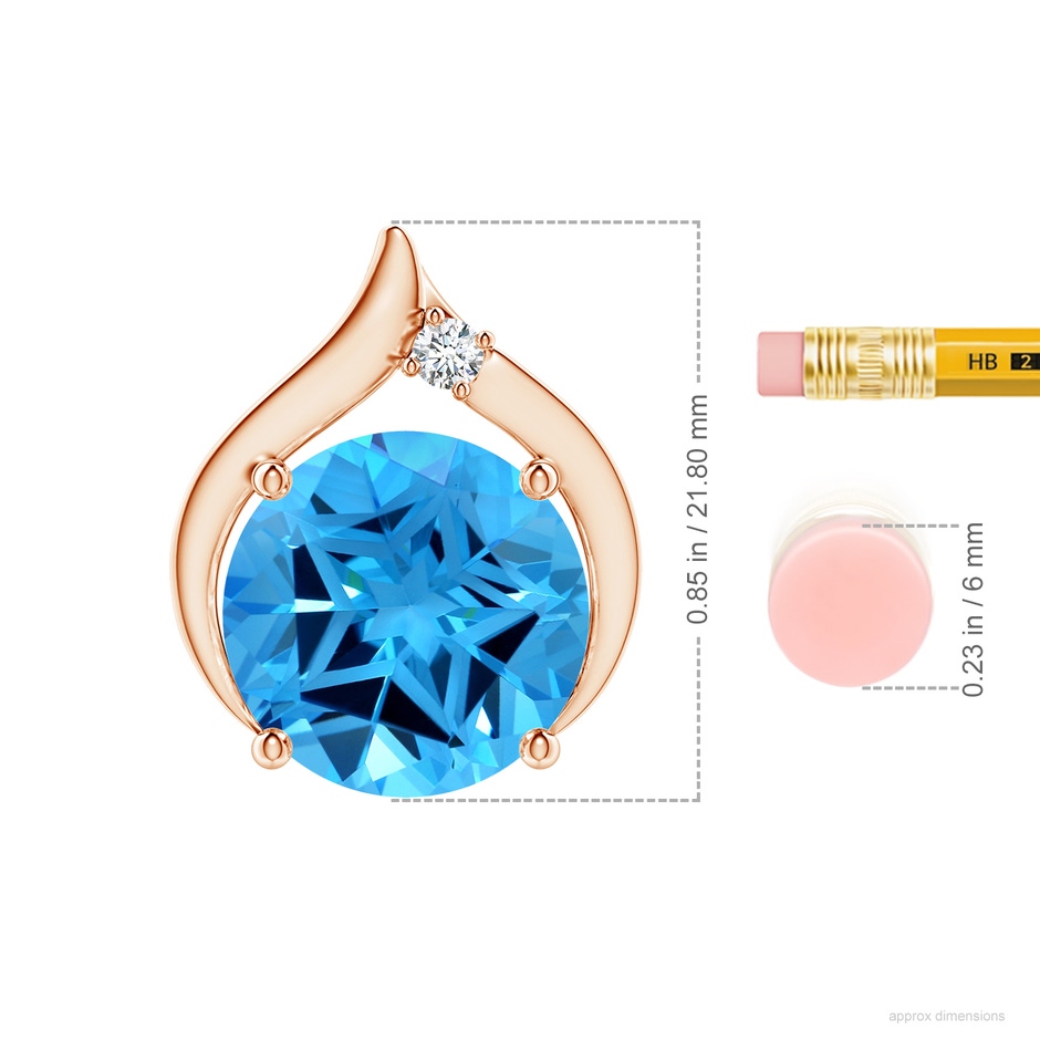 14.06x13.94x9.23mm AAAA FC_SP0990SBTD_H-RGE-AAAA-14.06x13.94x9.23 in 18K Rose Gold ruler