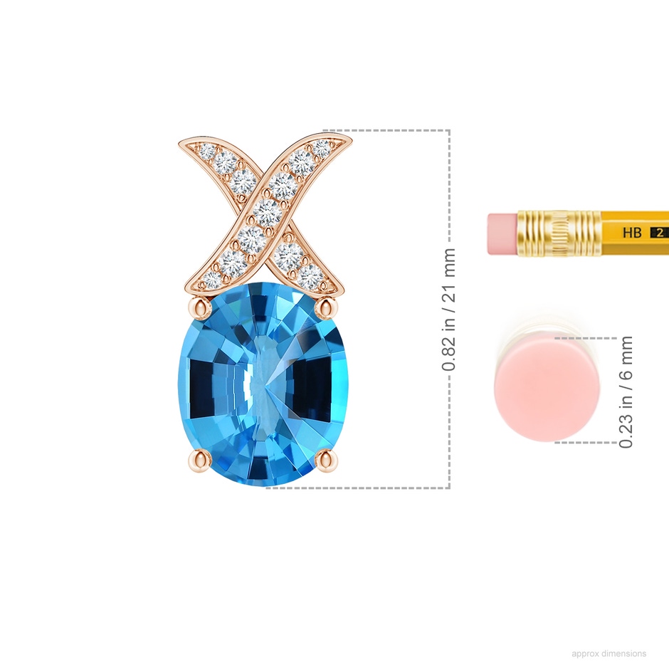 12.00x9.92x6.20mm AAAA FC_SP1078SBTD_H-RGE-AAAA-12.00x9.92x6.20 in 18K Rose Gold ruler