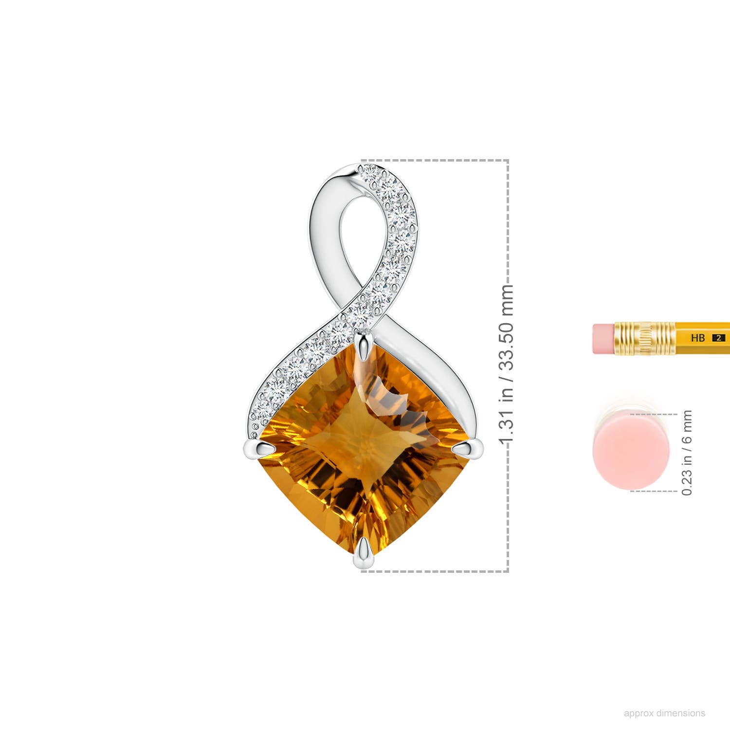 15.17x15.07x9.67mm AAAA FC_SP1081CTD_H-WG-AAAA-15.17x15.07x9.67 in White Gold - ruler