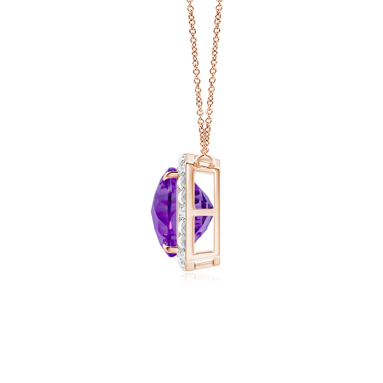 AAAA - Amethyst / 3.56 CT / 14 KT Rose Gold