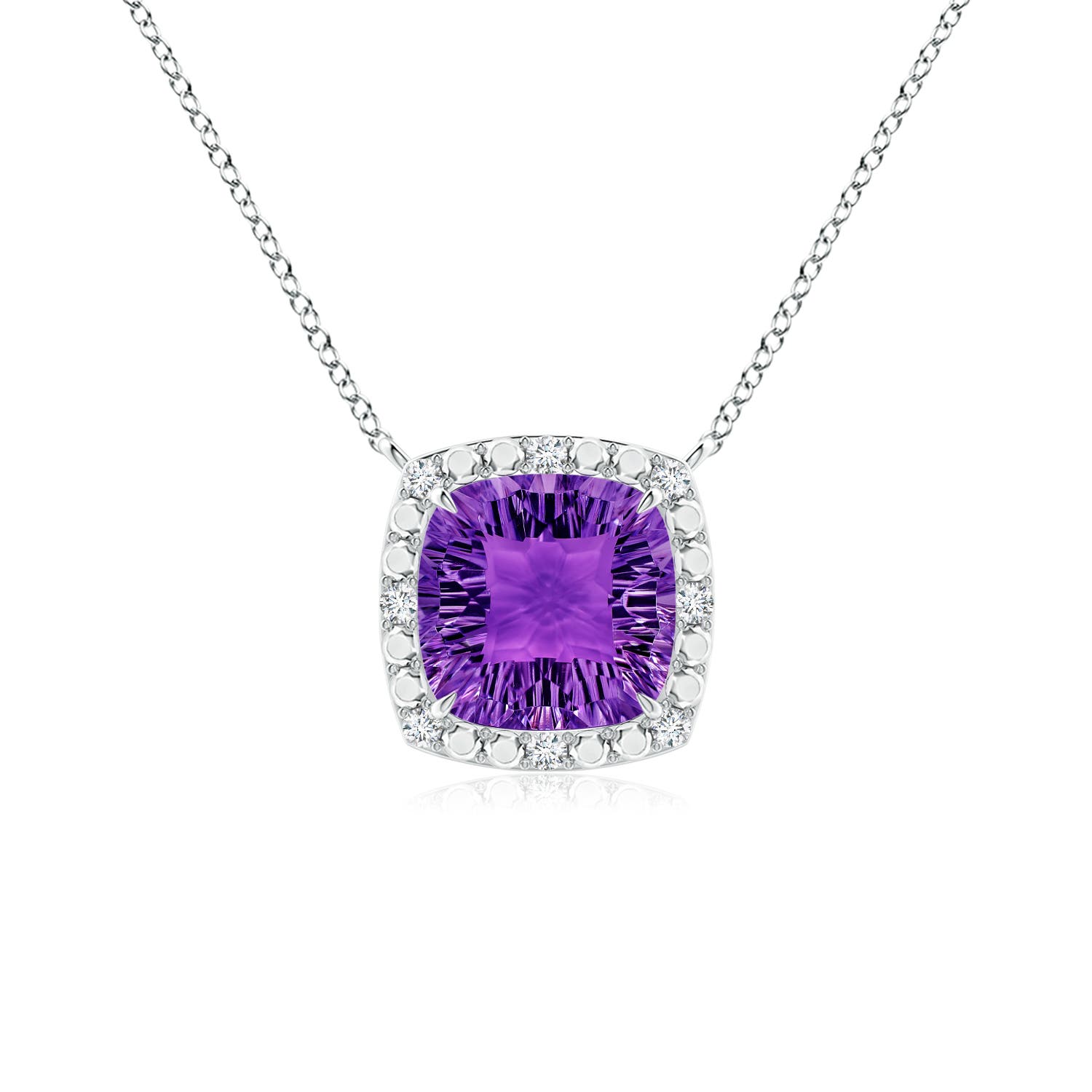 AAAA - Amethyst / 3.56 CT / 14 KT White Gold