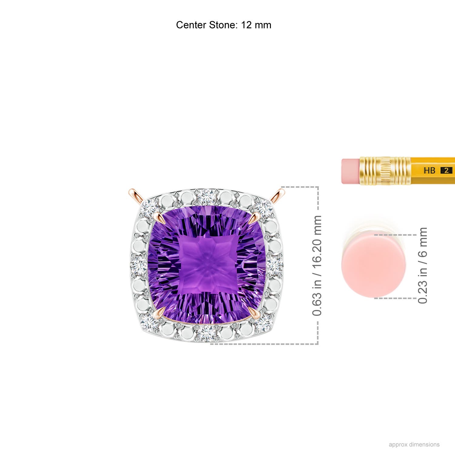 AAAA - Amethyst / 5.6 CT / 14 KT Rose Gold