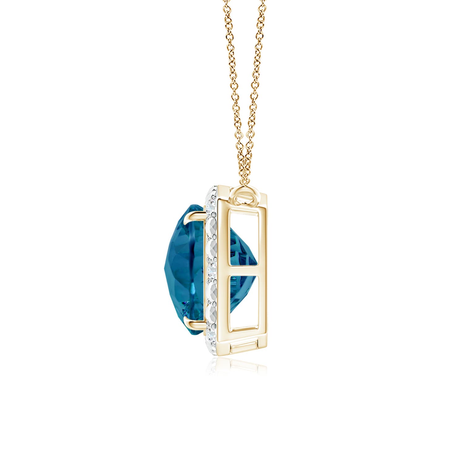 AAAA - London Blue Topaz / 6.7 CT / 14 KT Yellow Gold