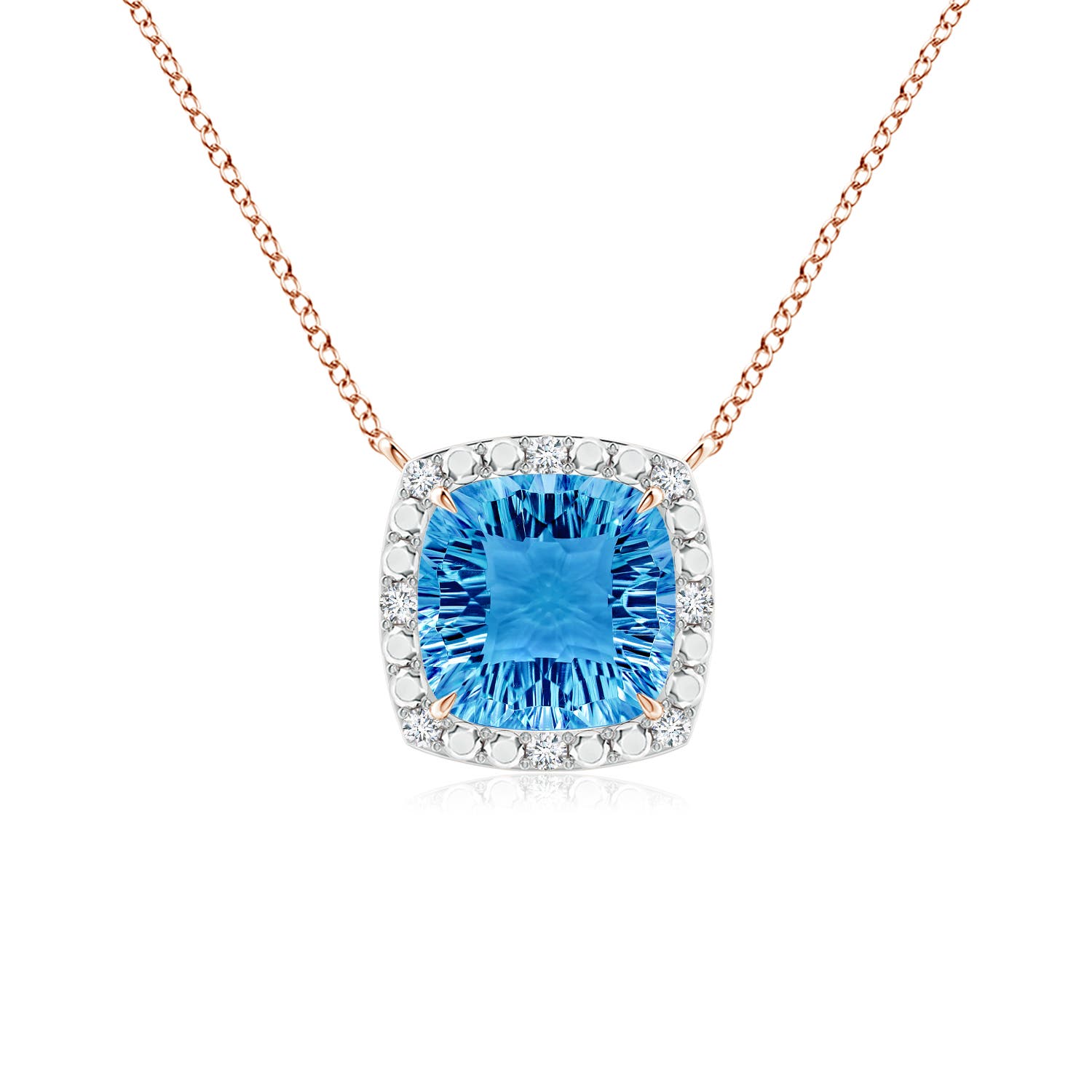 AAAA - Swiss Blue Topaz / 4.26 CT / 14 KT Rose Gold