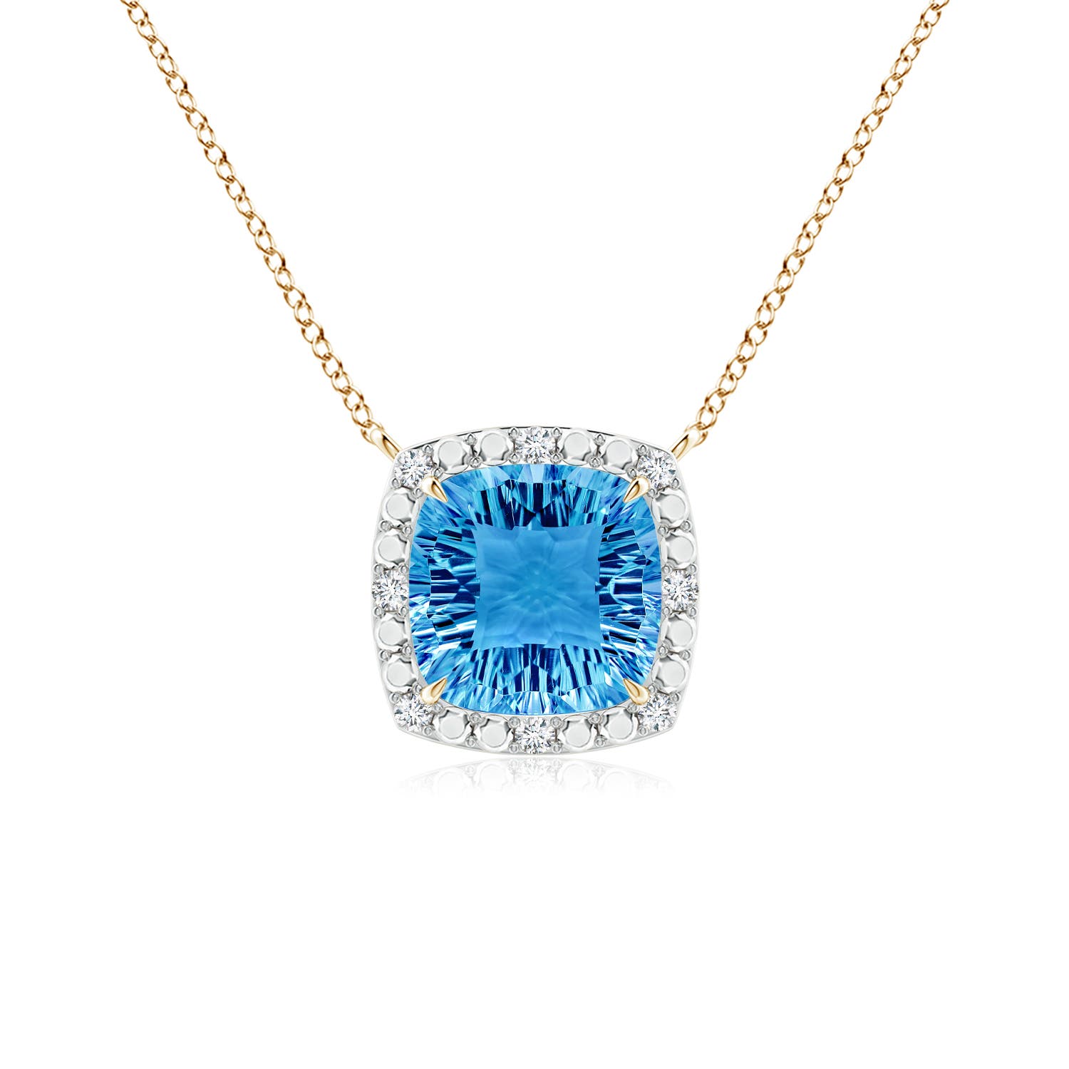 AAAA - Swiss Blue Topaz / 4.26 CT / 14 KT Yellow Gold