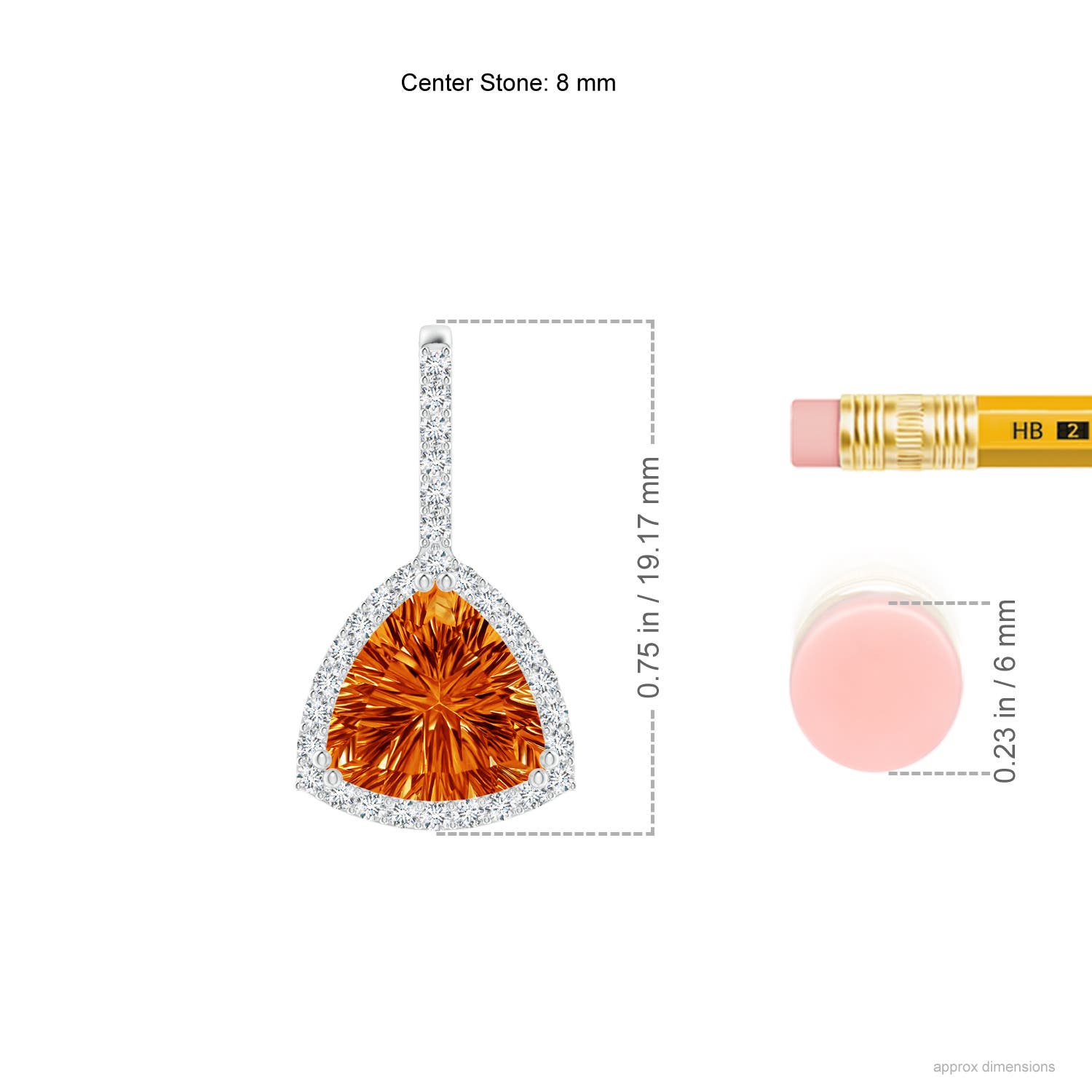 AAAA - Citrine / 1.38 CT / 14 KT White Gold