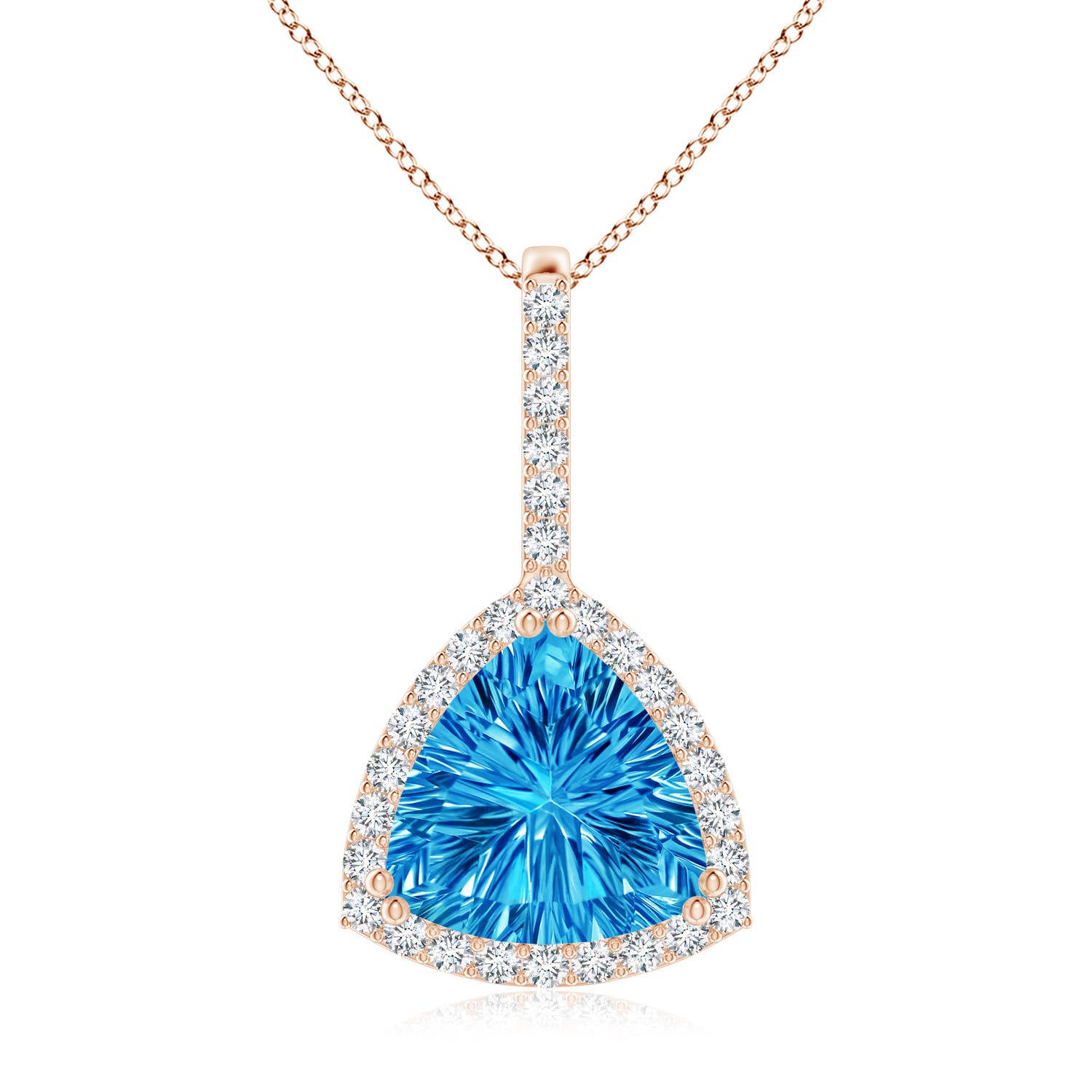 AAAA - Swiss Blue Topaz / 3.33 CT / 14 KT Rose Gold