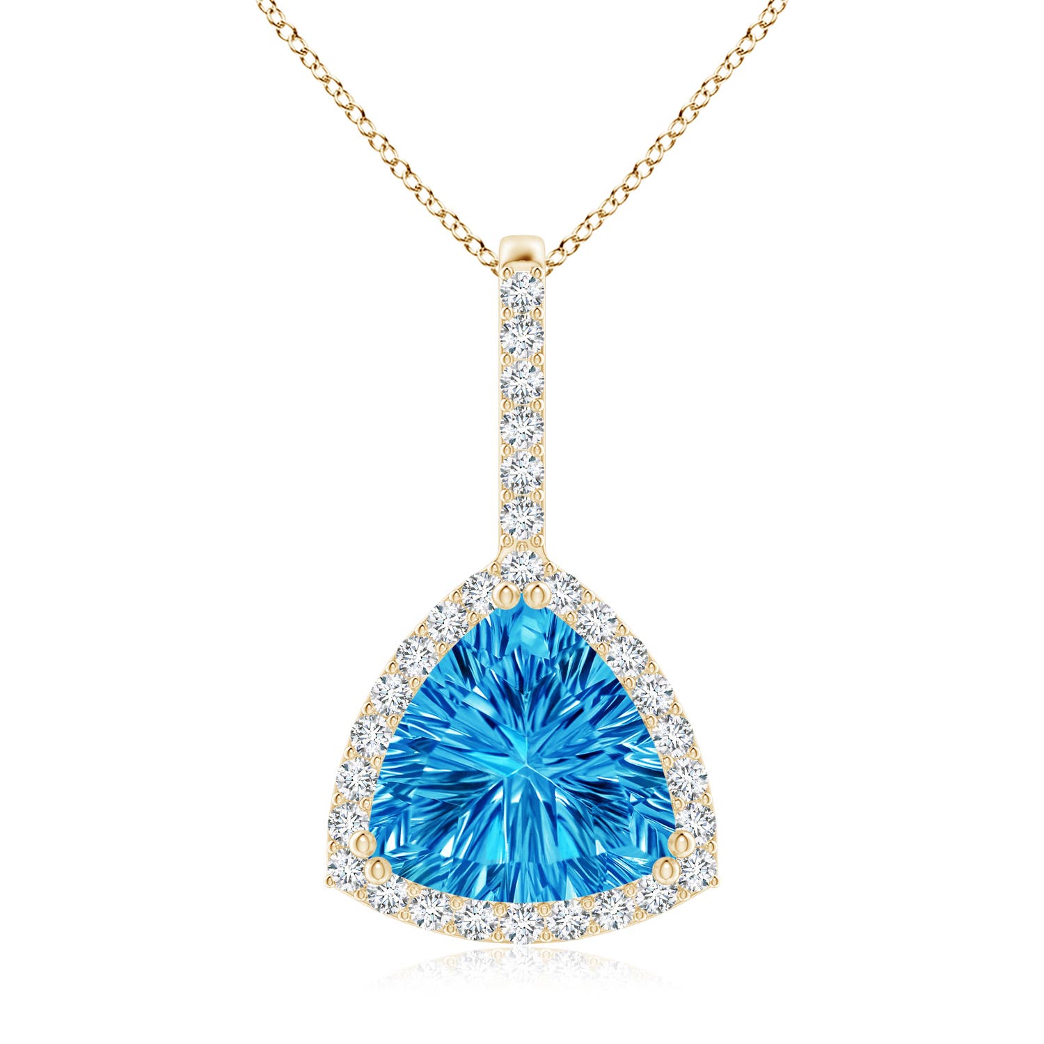 AAAA - Swiss Blue Topaz / 3.33 CT / 14 KT Yellow Gold