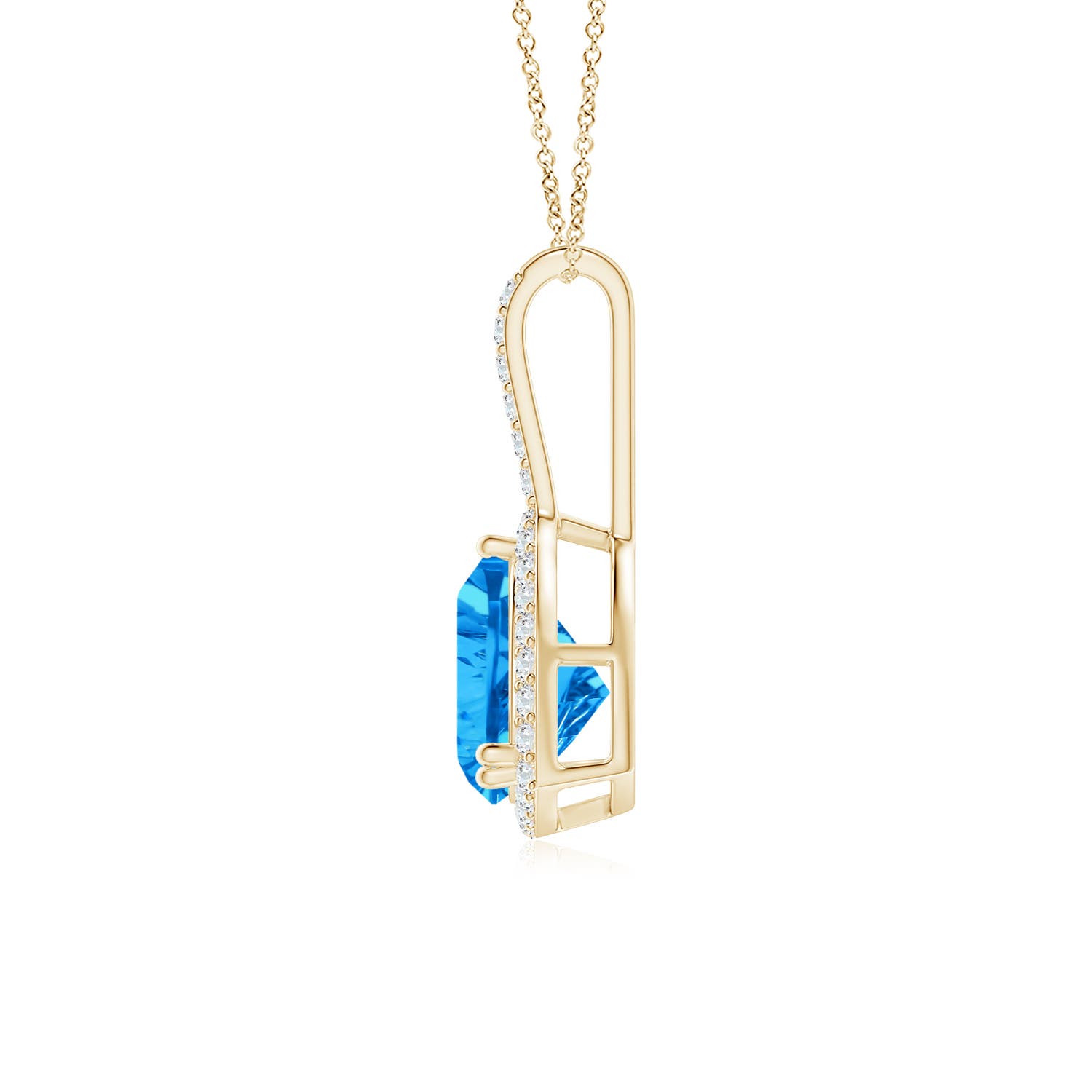 AAAA - Swiss Blue Topaz / 1.58 CT / 14 KT Yellow Gold