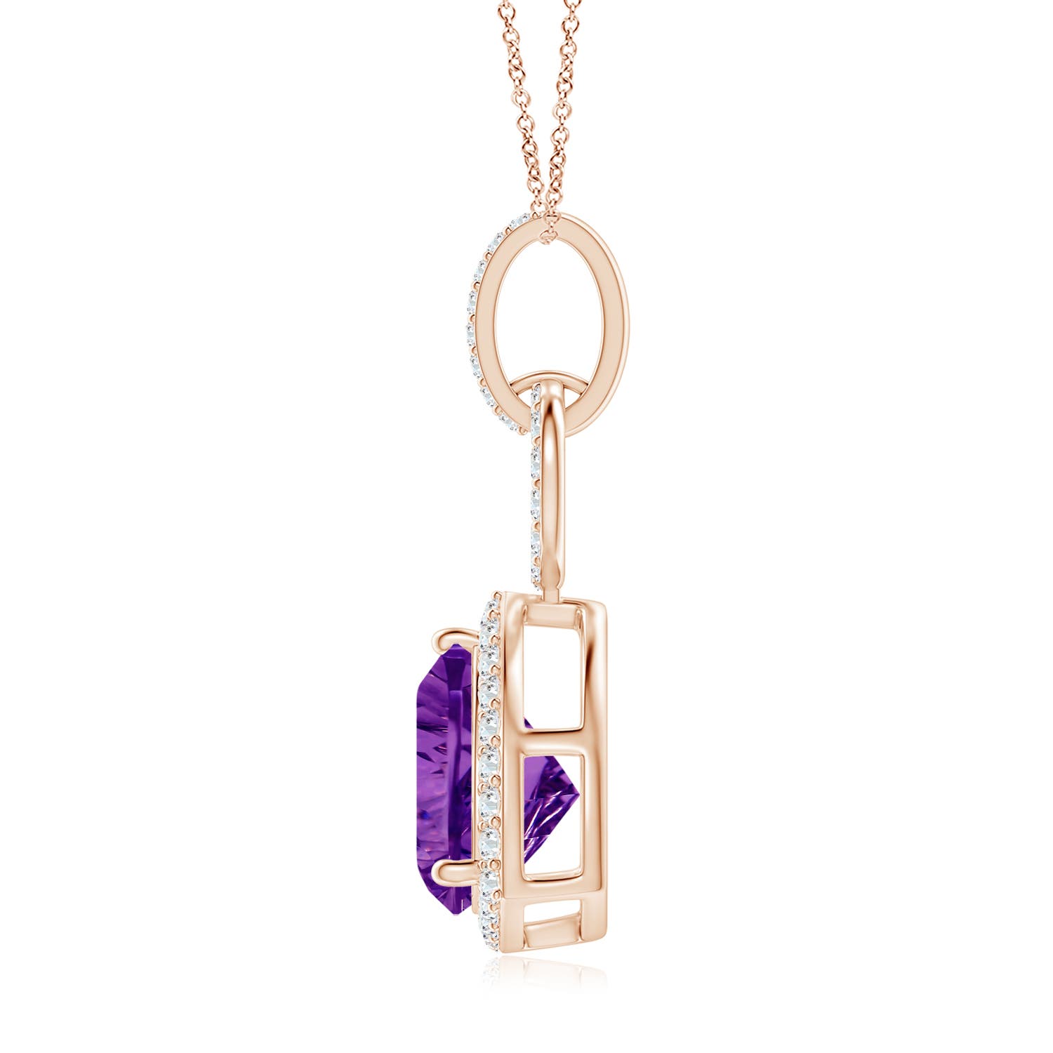 AAAA - Amethyst / 2.96 CT / 14 KT Rose Gold